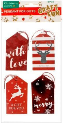 Craft with Fun Etichete de artizanat 20buc în Red Culoare