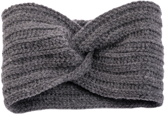 Frauen Stirnband mit Rippstrick in Gray Farbe
