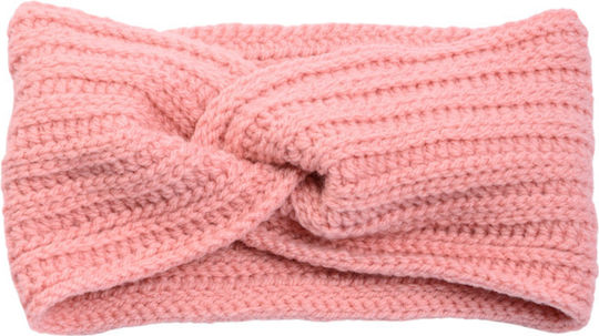 Frauen Stirnband mit Rippstrick in Rosa Farbe