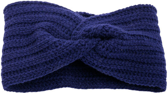 Frauen Stirnband mit Rippstrick in Marineblau Farbe