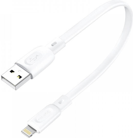 Foneng Cablu USB-A la Lightning 60W Alb 0.25m