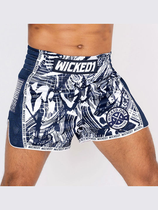 Wicked1 Ανδρικό Σορτσάκι Kick/Thai Boxing Μπλε