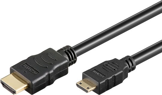 Goobay HDMI 2.0 Premium High Speed 4K 60Hz HDR Cable HDMI male - mini HDMI male 1.5m Μαύρο