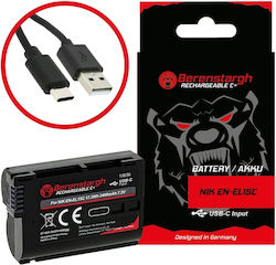Berenstargh Battery Usb-c Input Nikon 1 V1 En-el 15 En-el15b En-el15c Enel 15 D7000 D800 D600 Z6 Z6ii Z7 Ntc