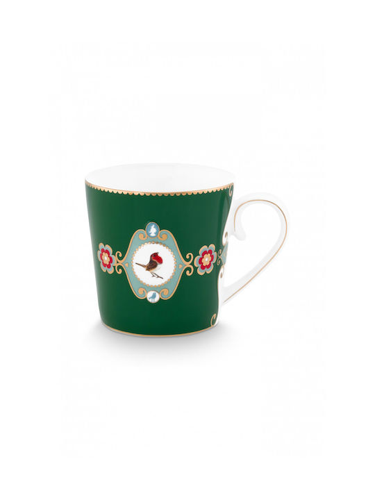 PiP Studio Love Birds Κούπα από Πορσελάνη Πράσινη 250ml