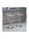 Stool Bar with Back & Adjustable Height Transparent 2pcs