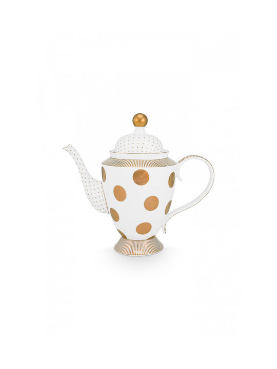 PiP Studio Τσαγιέρα Πορσελάνης Χρυσή 1250ml
