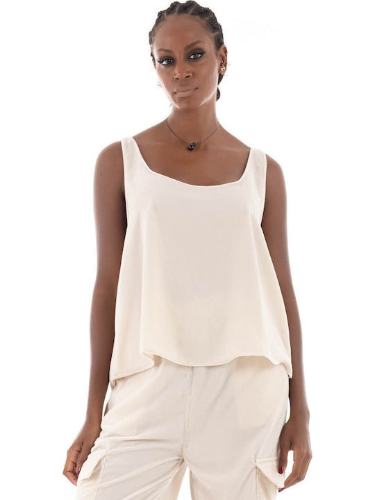 Thalo Women's Blouse with Straps Ecru