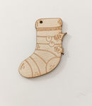 Wooden Christmas Boot 8cm 3 Pieces