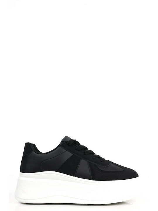 Black Statement Sneakers Chunky Sole