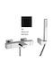 Paini Mixing Bathtub Shower Faucet Thermostatic Complete Set Black
