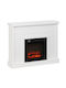 HomCom Под Електрическа печка 1800W 96.5x22см Бял