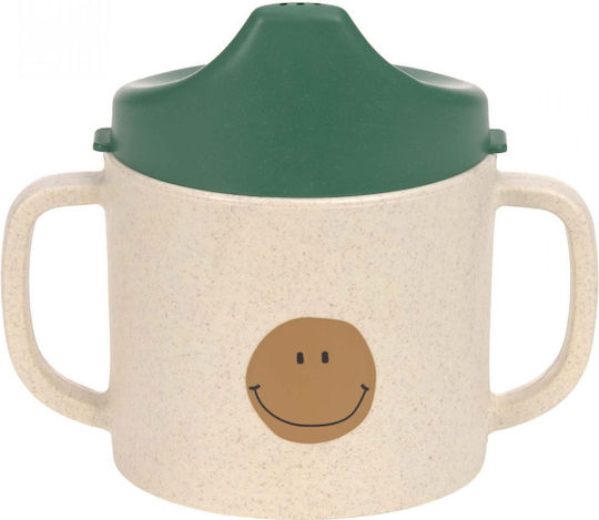 Laessig Educational Sippy Cup Plastic with Handles Green Rascals Smile for 6m+m+ 150ml