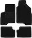 Set of Front and Rear Mats 4pcs for Fiat Panda 2012 Black