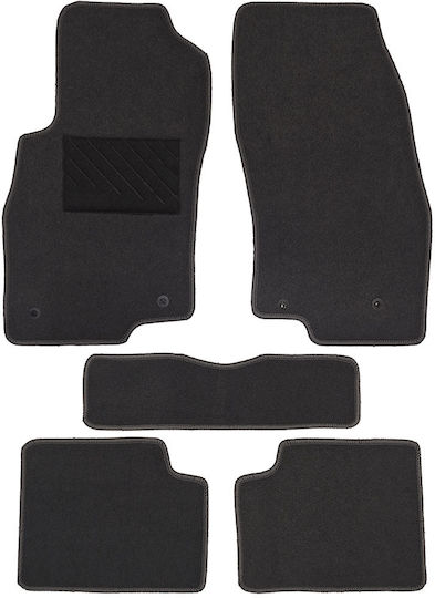 Set of Front and Rear Mats 5pcs for Fiat Grande Punto 2005-2012 Gray
