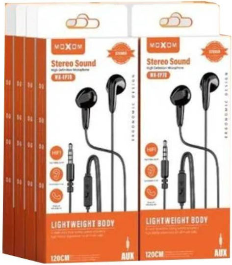 Moxom 23803 Earbuds Handsfree Headphones with Connector 3.5mm Black