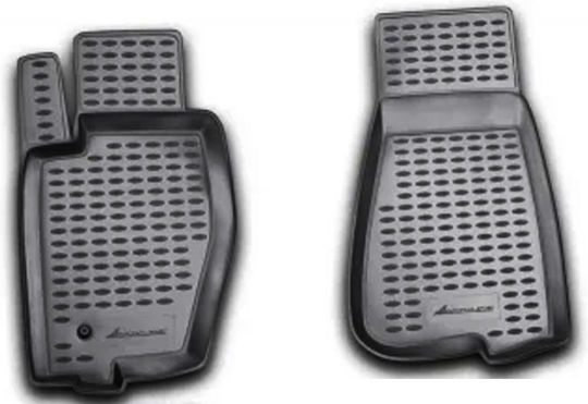 Novline Vordere Matten Wannenartig 2Stück aus TPE für Jeep Großer Cherokee 2004-2010 Schwarz