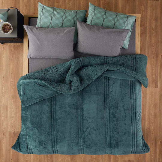 Kentia Комбинирано одеяло Куинсайз 220x240бр Notturno Петролен 730 г/м²Gsm