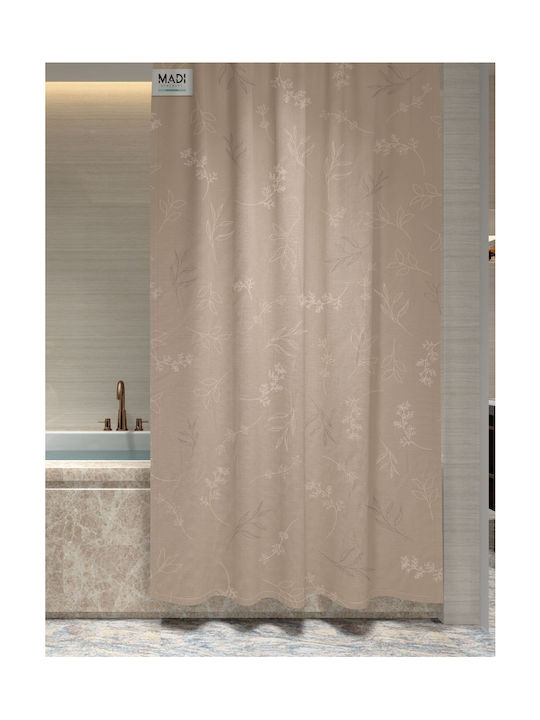 Madi Shower Curtain 180x240cm Coffee