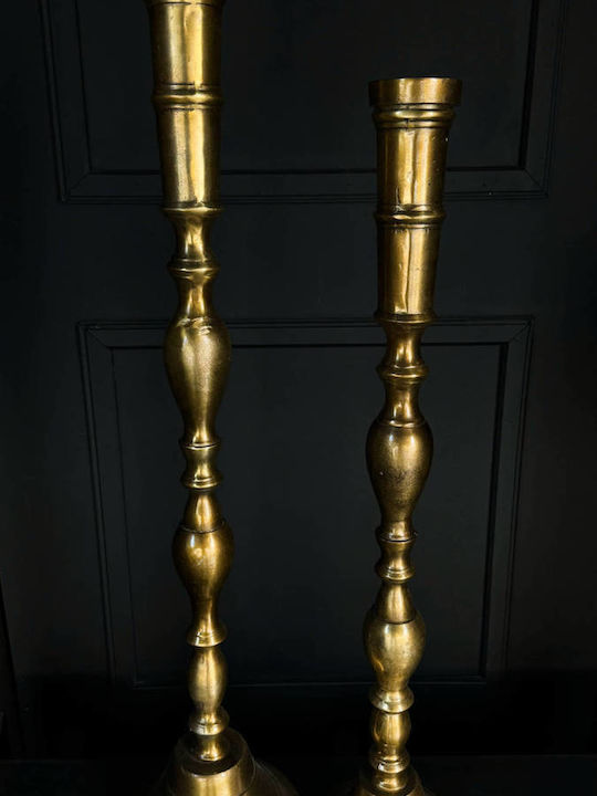 Kerzenhalter Metall in Gold Farbe 103cm 1Stück