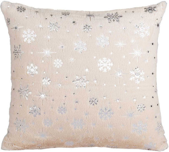 Madi Perna Decorativă de Crăciun Pătrat Bej 45x45buc
