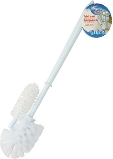 Lifetime Clean Plastic Perie de toaletă de schimb Alb