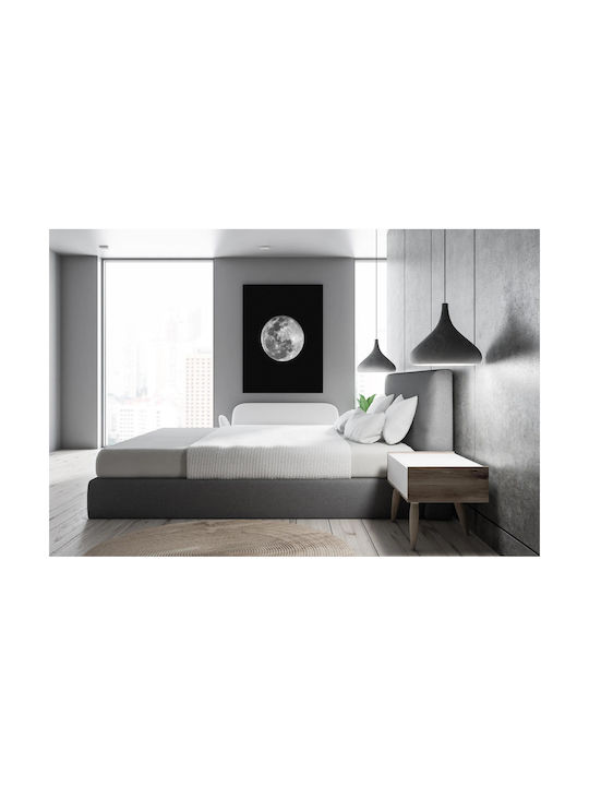 Painting Full Moon In Black White 60x90