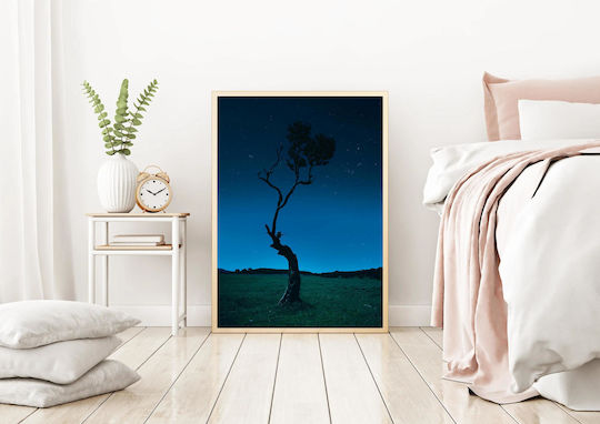 Πίνακας Lone Tree Under Starry Night Μοναχικό Δέντρο Κάτω Έναστρη Νύχτα 50x80