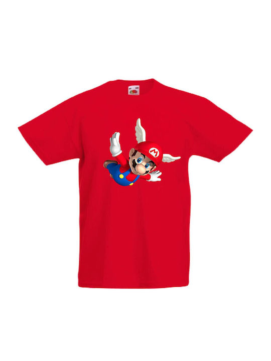 Kinder T-Shirt Tralala Super Mario 5 Rot