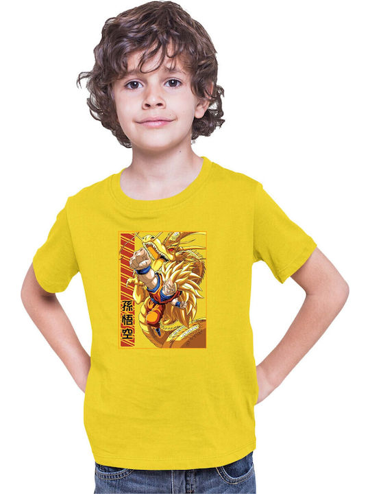 Kid T-shirt Dragon Ball Z Tralala Goku Ssj 01 Yellow