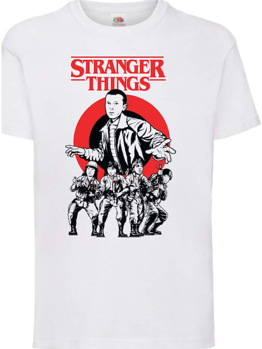 Детска тениска Tralala Stranger Things 007 Бяла