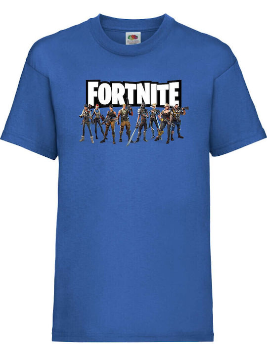 Tricou pentru copii Epic Games Tralala Battle Royale Fortnite 7 Albastru
