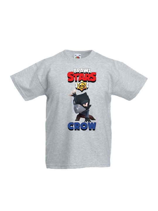 Детска тениска Tralala Brawl Stars Crow 4 Сива