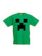 Детска тениска Tralala Minecraft Creeper Face 1 зелена