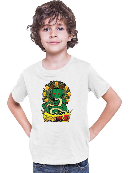 Tricou Copii Dragon Ball Z Tralala Shenron 03 Alb