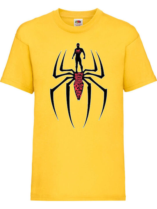 Kid T-shirt Spider-man Tralala Spiderman 006 Yellow