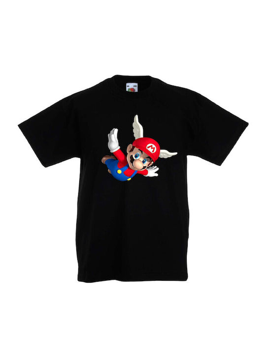 Kinder T-Shirt Tralala Super Mario 5 Schwarz