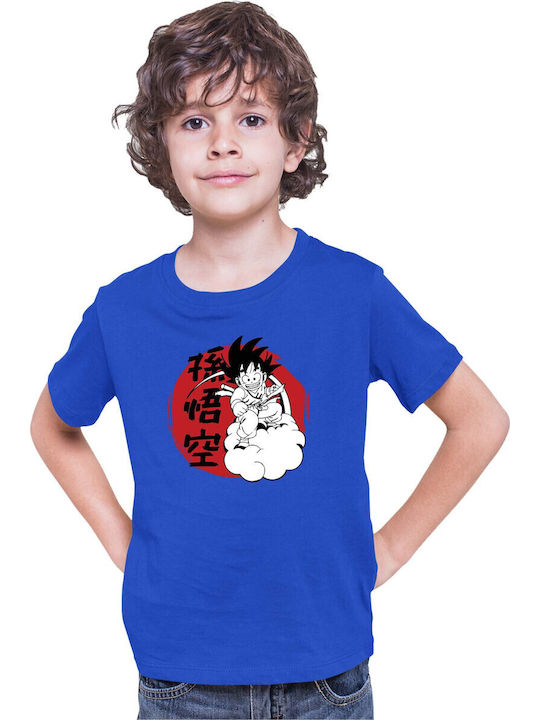 Kid T-shirt Dragon Ball Z Tralala Goku 03 Blue