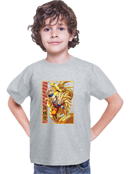 Kid T-shirt Dragon Ball Z Tralala Goku Ssj 01 Gray
