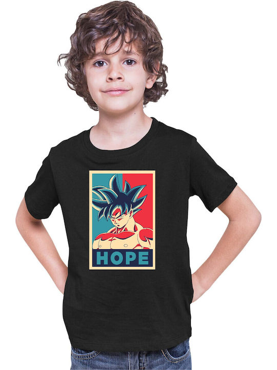 Tricou Copii Dragon Ball Z Tralala Goku Hope Negru
