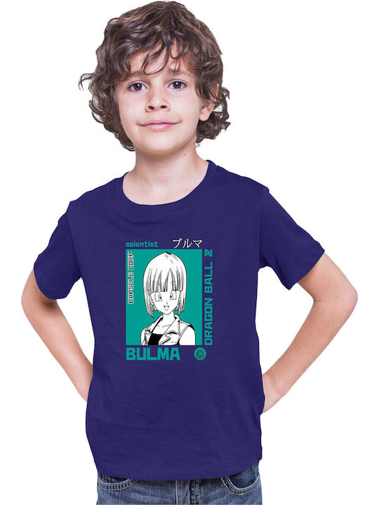 Tricou Copii Dragon Ball Z Tralala Bulma 01 Ble...