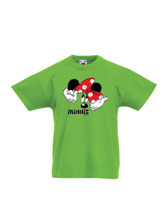 Kinder T-Shirt Minnie Maus Mickey Maus Disney Tralala Minnie Maus 2 Limette