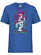Tricou pentru copii Japonia Animație Manga Anime Benzi desenate Tralala Demon Slayer Akaza 04 Var-005 Albastru