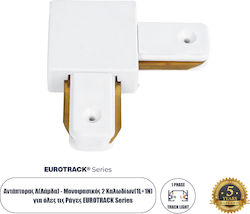 Globostar 60850 L Adapter Single Phase 2 Wires All Eurotrack Rails Ac 220-240v Ip20 M6.5 X W6.5 X H1.7cm Eurotrack System 1l+1n Thermoplastic White 5 Years Warranty 60850