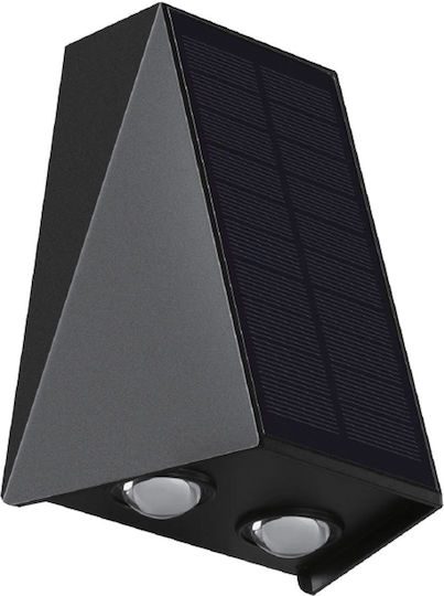 Elmark El13223 Wall Mounted Solar Light 40lm with Warm White Light 3000K IP54 16x12x8.5cm