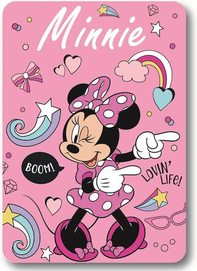 Disney Κουβέρτα Fleece Minnie Pink 100x140εκ.