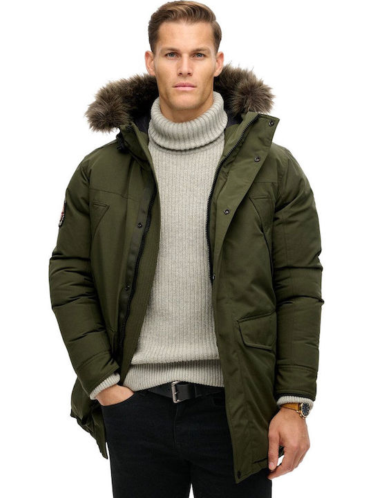 Superdry Everest Winter Jacke Parka Khaki