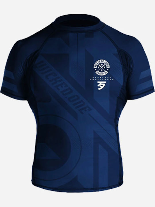 Wicked1 Short Sleeve Shirt WK-W24FRO-BL for Jiu-Jitsu Blue