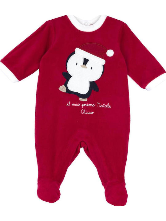 Chicco Christmas Φορμάκι Βελουτέ Red