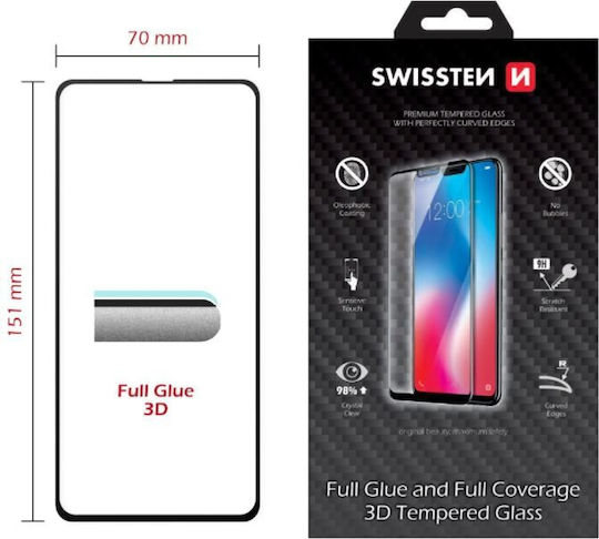 Swissten Ultra Durable Full Glue Full Face Tempered Glass Apple Iphone 14 Pro Black
